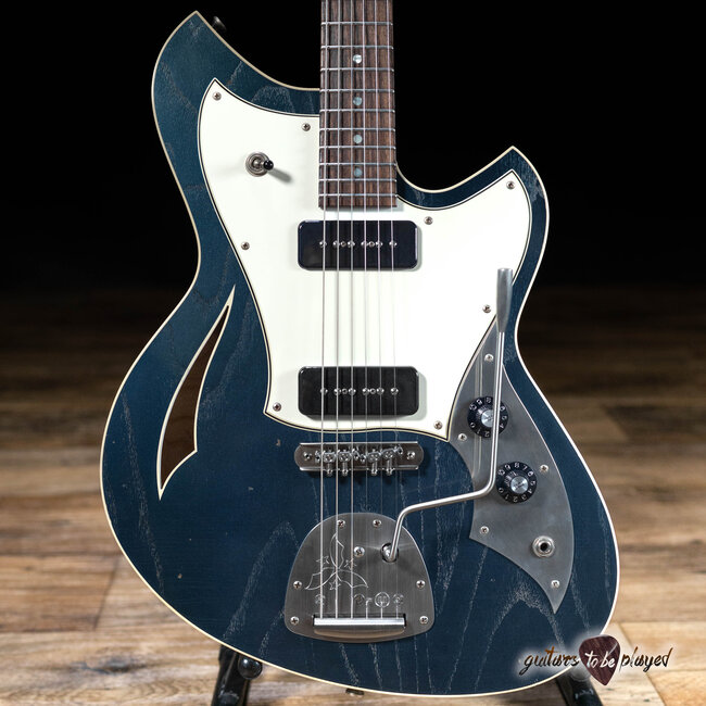 Novo Nucleus Miris J Semi-Hollow Guitar w/ Fralin P-90s – Lake Como Blue