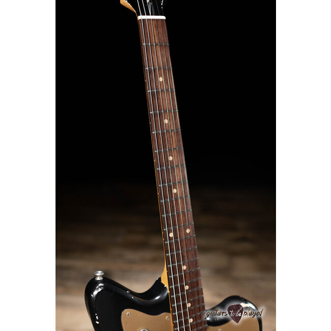 Fano JM6 Alt de Facto Lamber’Trons Bigsby Guitar w/ Case – Bull Black