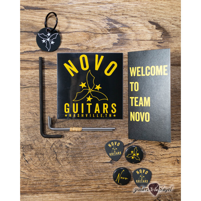 Novo Nucleus Miris J Semi-Hollow Guitar w/ Fralin P-90s – Bull Black