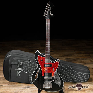 Novo Novo Nucleus Miris J Semi-Hollow Guitar w/ Fralin P-90s – Bull Black
