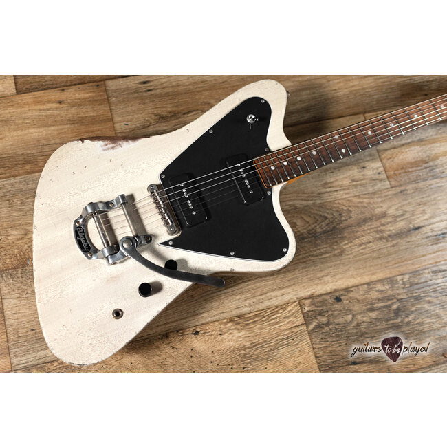 Fano PX6 Alt de Facto Mahogany Lollar P-90 Guitar w/ Bigsby & Case – Driftwood