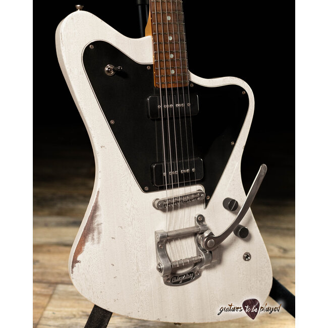 Fano PX6 Alt de Facto Mahogany Lollar P-90 Guitar w/ Bigsby & Case – Driftwood