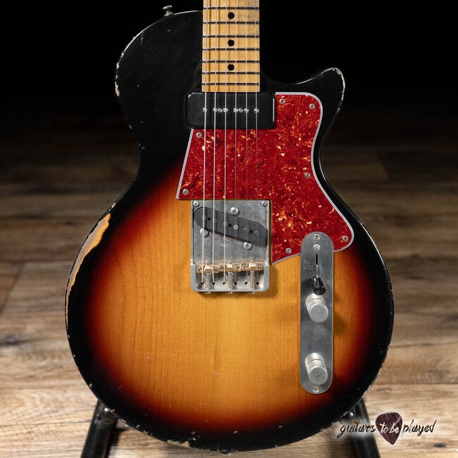 Fano SP6 Oltre Maple Neck Lollar P-90 & Fano T Guitar w/ Bag – 3-Tone Sunburst