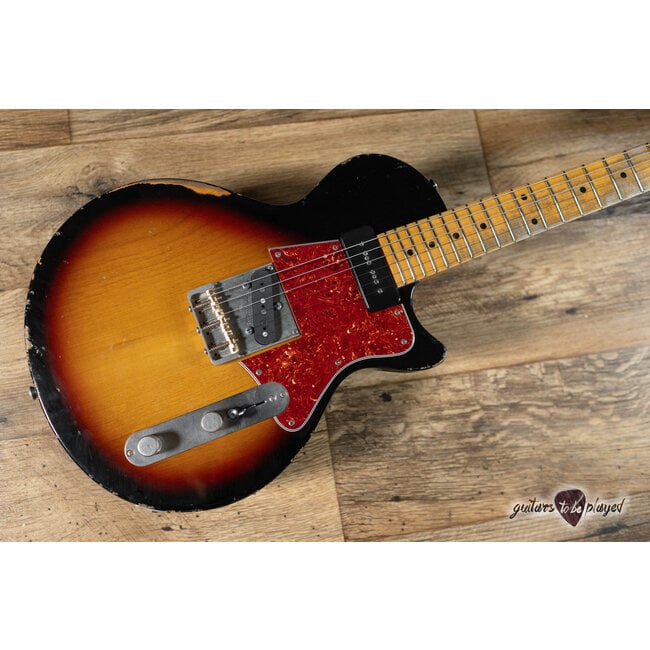 Fano SP6 Oltre Maple Neck Lollar P-90 & Fano T Guitar w/ Bag – 3-Tone Sunburst