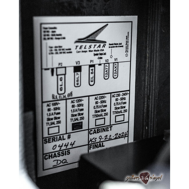 Carr Amps Telstar 17W 1x12” Combo – Sonic Blue