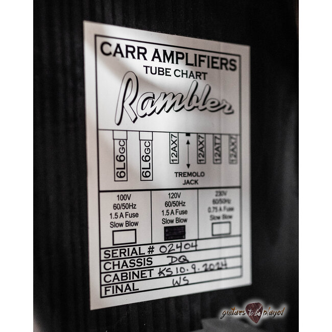 Carr Amps Rambler 26W 1x12” Combo – Tweed