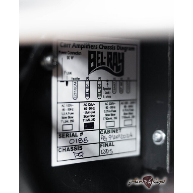 Carr Amps Bel-Ray 16W 1x12” Combo – Brown Gator