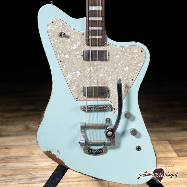 Fano PX6 Alt de Facto Lollar Firebird Guitar w/ Bigsby & Case – Blue Boy