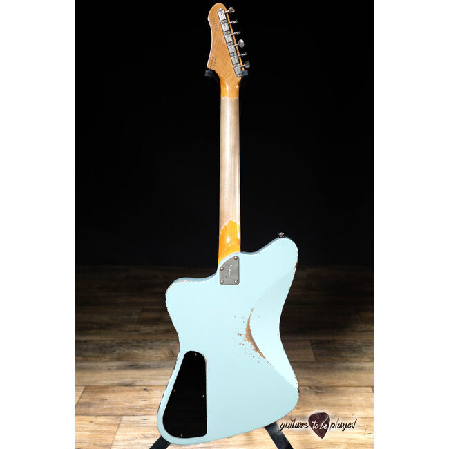 Fano PX6 Alt de Facto Lollar Firebird Guitar w/ Bigsby & Case – Blue Boy