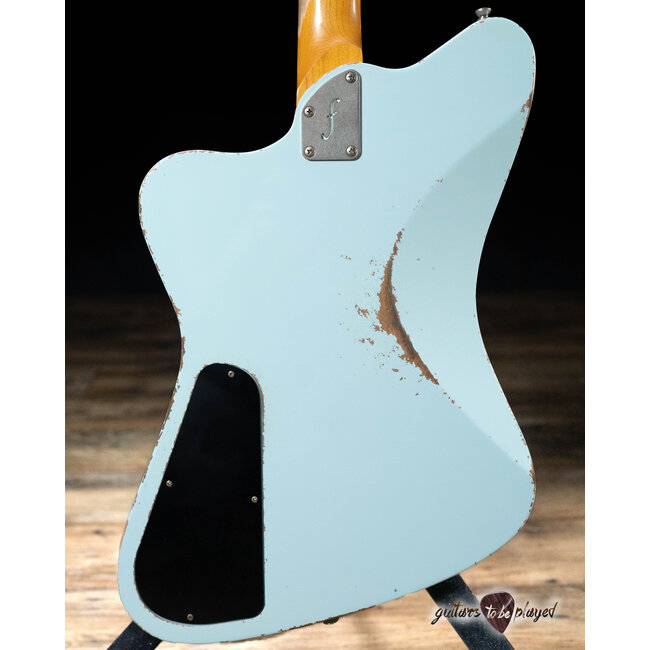Fano PX6 Alt de Facto Lollar Firebird Guitar w/ Bigsby & Case – Blue Boy