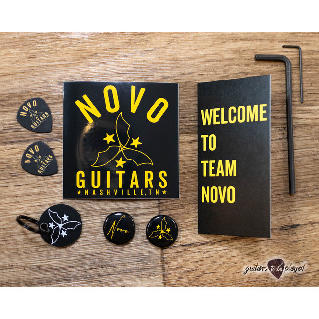Novo Nucleus Solus H2 Guitar w/ Fralin Pure PAF's – Gold Top Gold