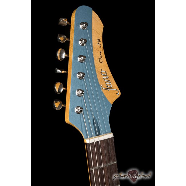 Fano JM6 Oltre Lollar Mini HB/Imperial Guitar w/ Gigbag – Pelham Blue