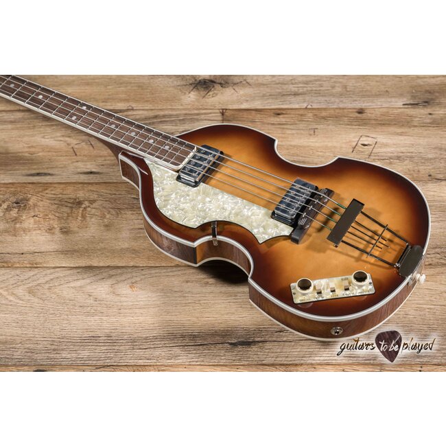 Hofner 1964 Reissue Left-Handed Violin Bass (H500/1-64L-0) w/ Case – Sunburst