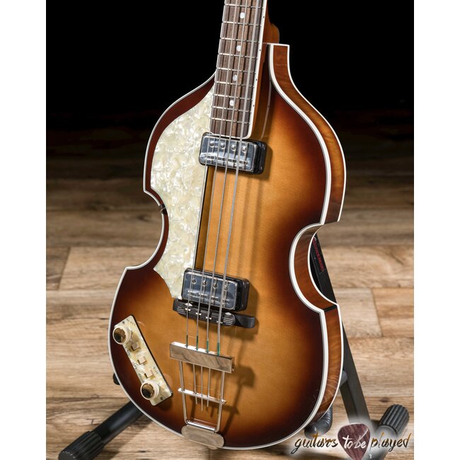 Hofner 1964 Reissue Left-Handed Violin Bass (H500/1-64L-0) w/ Case – Sunburst