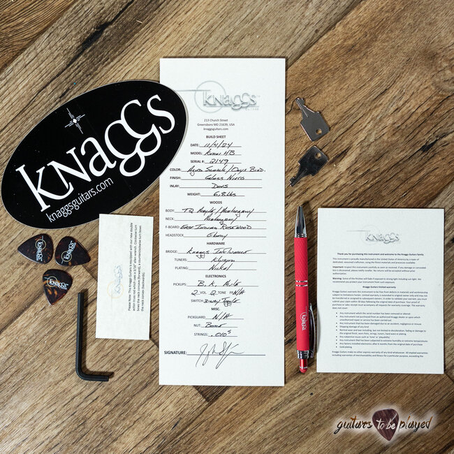 Knaggs Kenai T2 Flame Top Semi-Hollow Guitar – Aged Scotch (Gloss)