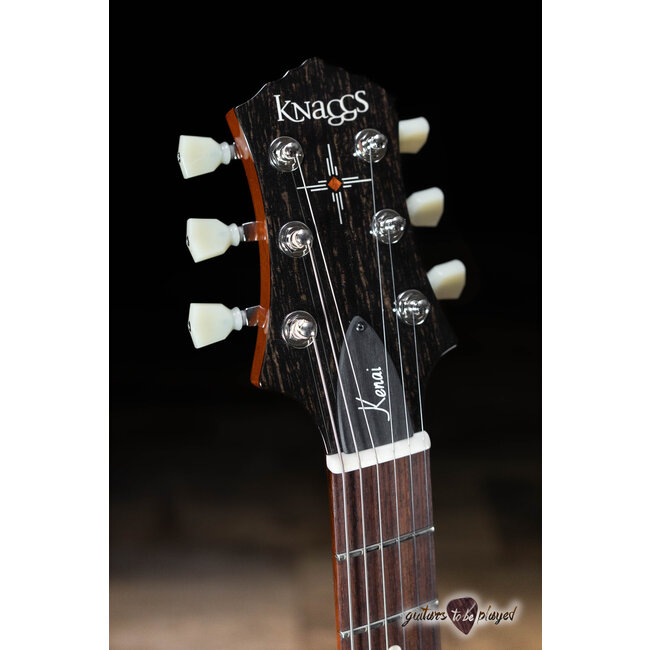 Knaggs Kenai T2 Flame Top Semi-Hollow Guitar – Aged Scotch (Gloss)