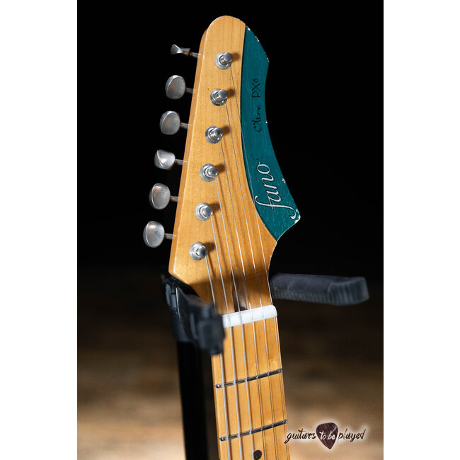 Fano PX6 Oltre Maple Neck Lollar P-90 Guitar w/ Gigbag – Ocean Turquoise