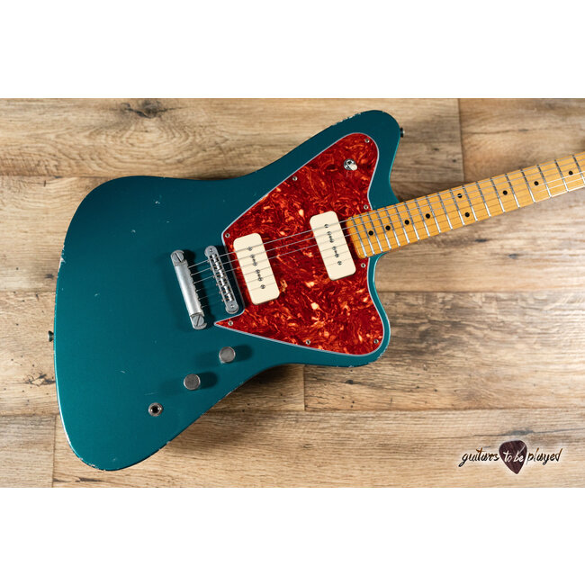 Fano PX6 Oltre Maple Neck Lollar P-90 Guitar w/ Gigbag – Ocean Turquoise