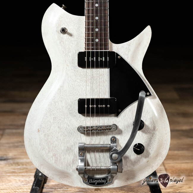 Fano RB6 Alt de Facto Mahogany Lollar Staple P-90 Guitar w/ Bigsby – Driftwood