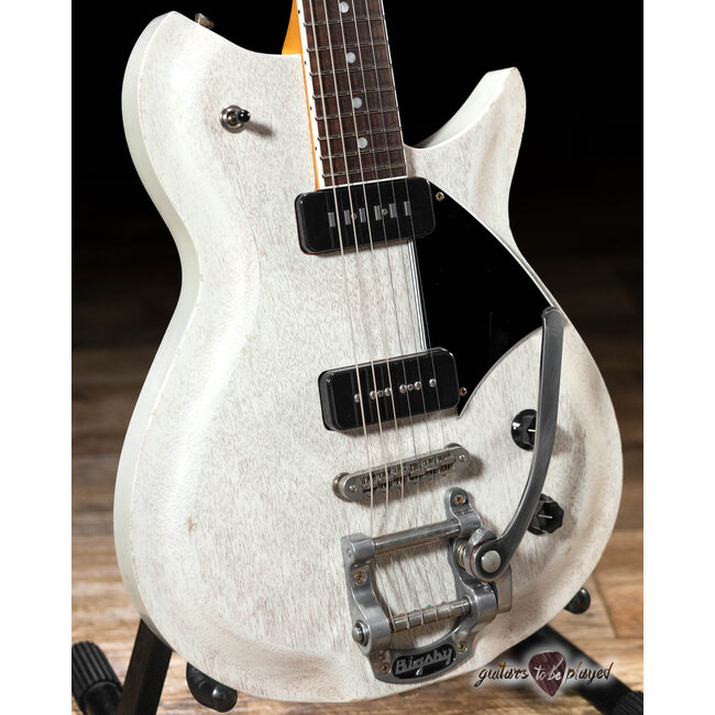 Fano RB6 Alt de Facto Mahogany Lollar Staple P-90 Guitar w/ Bigsby – Driftwood