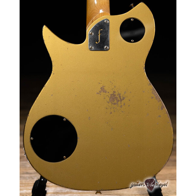 Fano RB6 Alt de Facto Lollar P-90 Bigsby Guitar w/ Case – Gold Top