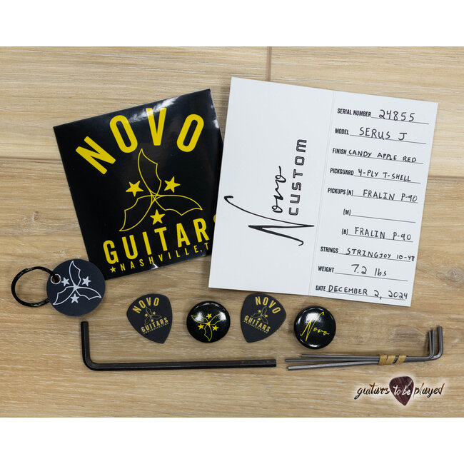 Novo Custom Serus J Guitar w/ Fralin P-90s – Candy Apple Red