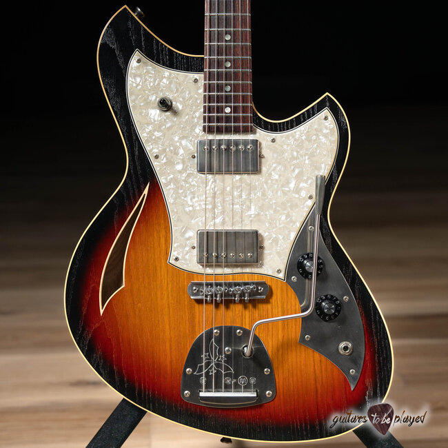 Novo Miris J Semi-Hollow Guitar w/ Fralin Pure PAF’s – 3-Tone Burst
