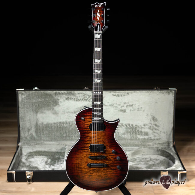 ESP E-II Eclipse Fishman Fluence Guitar w/ Case – Tiger Eye Sunburst