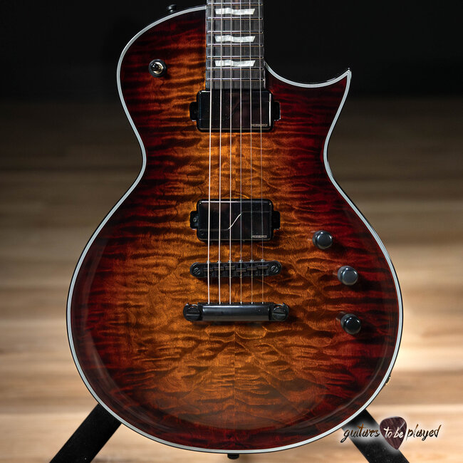 ESP E-II Eclipse Fishman Fluence Guitar w/ Case – Tiger Eye Sunburst