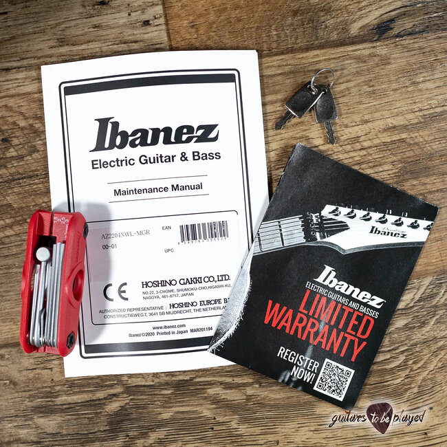 Ibanez AZ2204NWL Prestige HSS Left-Handed Guitar w/ Case – Mint Green