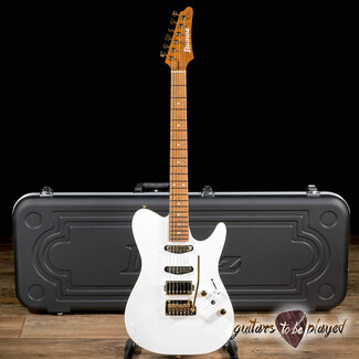 Ibanez Guitars Ibanez LB1 Lari Basilio Signature Ash & Roasted Birdseye Guitar w/ Case – White
