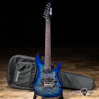Ibanez Guitars Ibanez AZ427P2QM Premium 7-String Guitar w/ Gigbag – Twilight Blue Burst