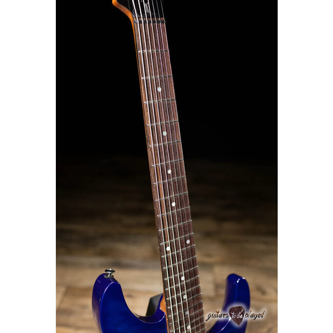 Ibanez AZ427P2QM Premium 7-String Guitar w/ Gigbag – Twilight Blue Burst