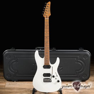 Ibanez Guitars Ibanez AZ2402 Prestige HH Roasted Maple Neck Guitar w/ Case – Pearl White Flat