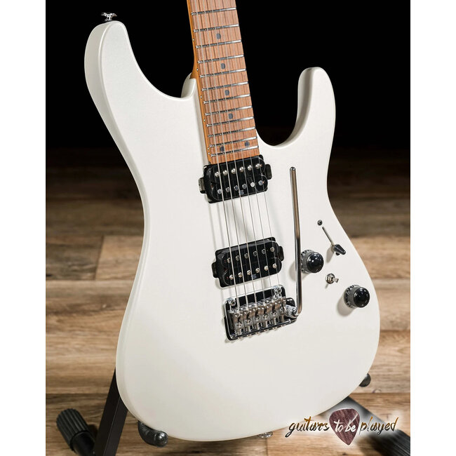 Ibanez AZ2402 Prestige HH Roasted Maple Neck Guitar w/ Case – Pearl White Flat