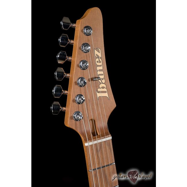 Ibanez AZ2402 Prestige HH Roasted Maple Neck Guitar w/ Case – Pearl White Flat