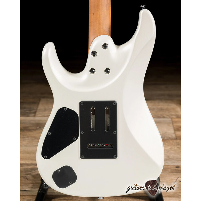 Ibanez AZ2402 Prestige HH Roasted Maple Neck Guitar w/ Case – Pearl White Flat