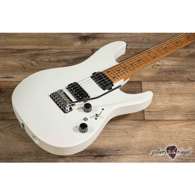 Ibanez AZ2402 Prestige HH Roasted Maple Neck Guitar w/ Case – Pearl White Flat