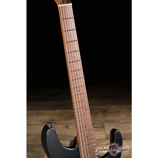 Ibanez AZ2402 Prestige HH Roasted Maple Neck Guitar w/ Case – Black Flat