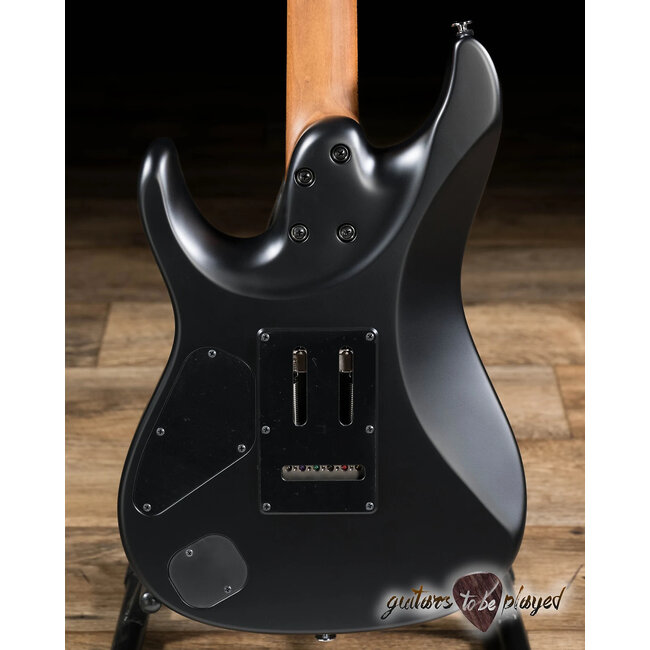 Ibanez AZ2402 Prestige HH Roasted Maple Neck Guitar w/ Case – Black Flat