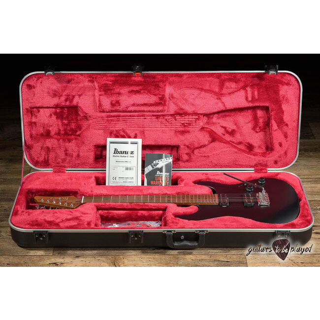 Ibanez AZ2402 Prestige HH Roasted Maple Neck Guitar w/ Case – Black Flat