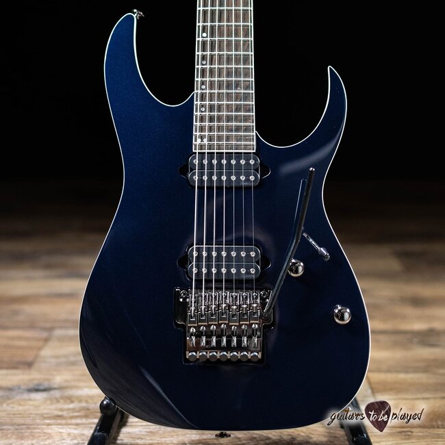 Ibanez RG2027XL Prestige 7-String 27” Scale Guitar w/ Case – Dark Tide Blue
