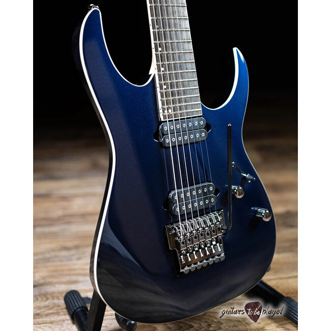 Ibanez RG2027XL Prestige 7-String 27” Scale Guitar w/ Case – Dark Tide Blue
