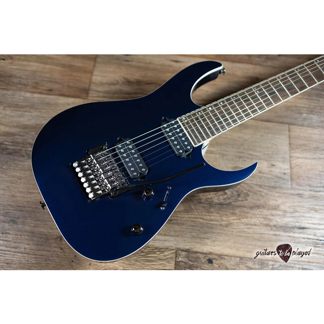 Ibanez RG2027XL Prestige 7-String 27” Scale Guitar w/ Case – Dark Tide Blue