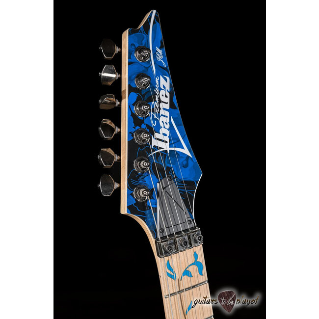 Ibanez JEM77 Steve Vai Signature Guitar w/ Gigbag – Blue Floral Pattern