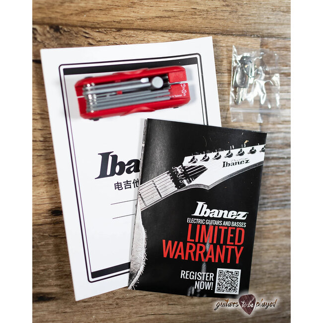 Ibanez RGDR4327 Prestige 7-String 26.5” Scale Guitar w/ Case – Natural Flat