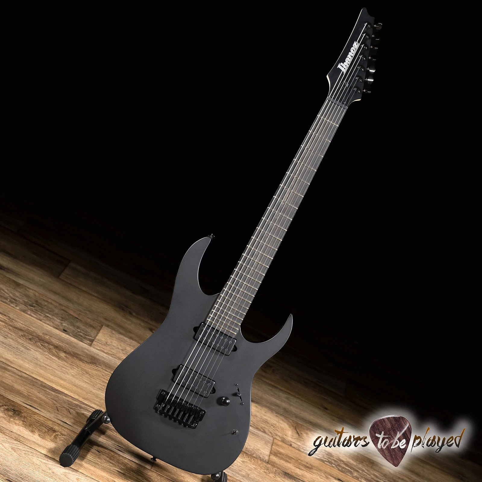 ギター Ibanez Iron Label RGIXL7 Black Flat Ibanez RGIXL7 Iron Label 7-String Hardtail Guitar – Black