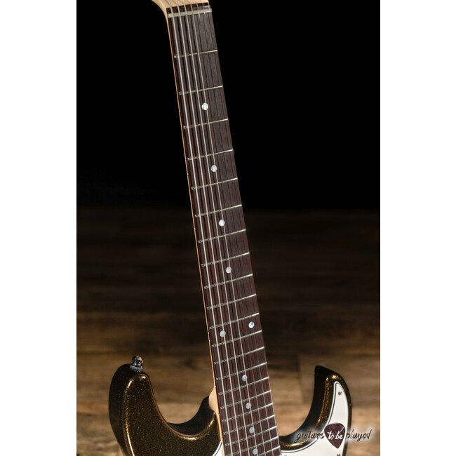 ESP Snapper-7-AL/R Original Series Japan 7-String Guitar w/ Case – Brass Black