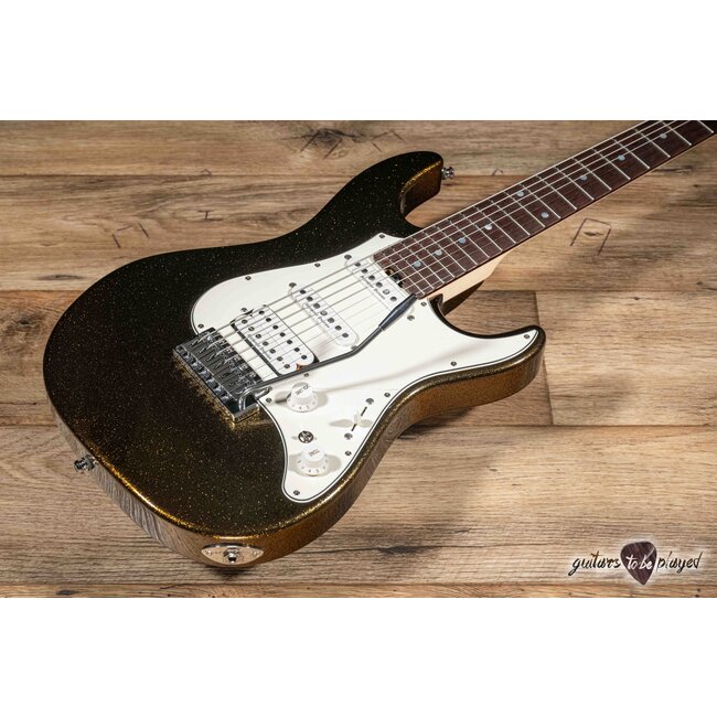 ESP Snapper-7-AL/R Original Series Japan 7-String Guitar w/ Case – Brass Black