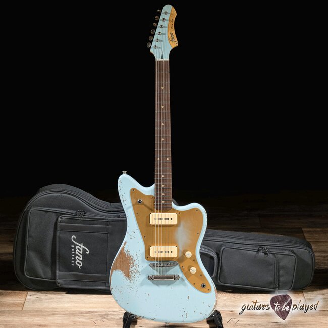 Fano JM6 Oltre Lollar OmniTron P-90 Guitar w/ Gigbag – Sonic Blue